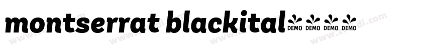 montserrat blackital字体转换